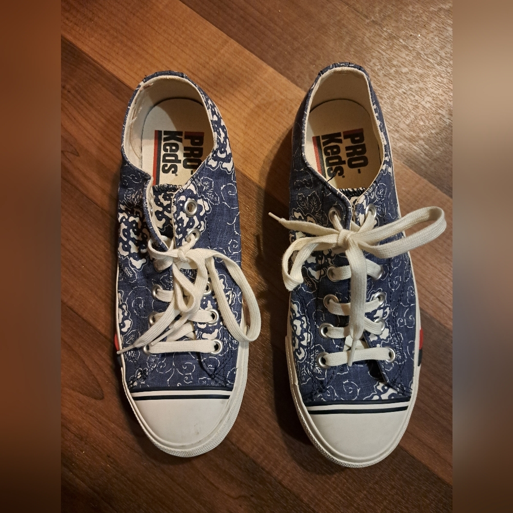 PRO-Keds Blue Floral Sneakers - Picture 2 of 6